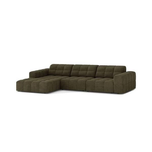 Khaki värvi šenill-nurgadiivan (vasak nurk/diivanvoodiga) Chicago - Cosmopolitan Design-image-1