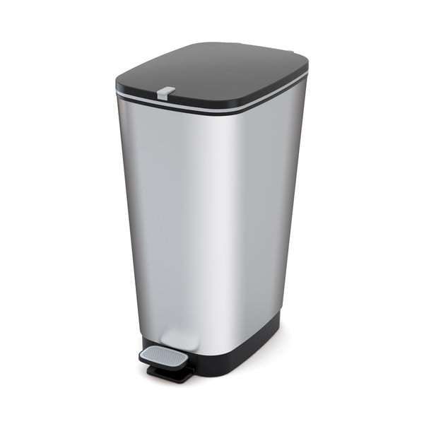 Hõbedane plastikust prügikast 50 l Chic Bin - KIS