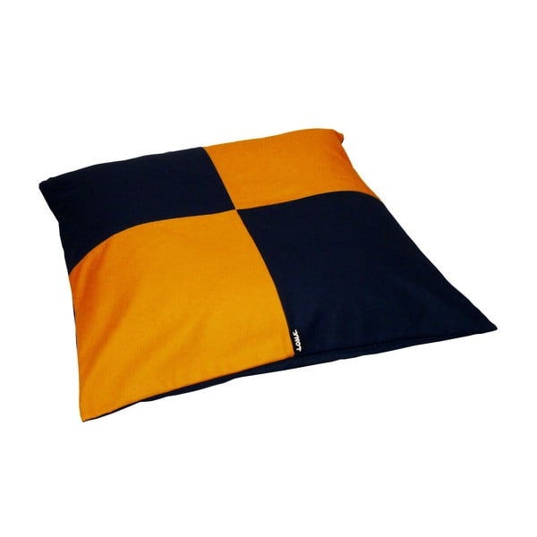 Lenošící puf Lona Puff 80x20 cm, modrý/žlutý