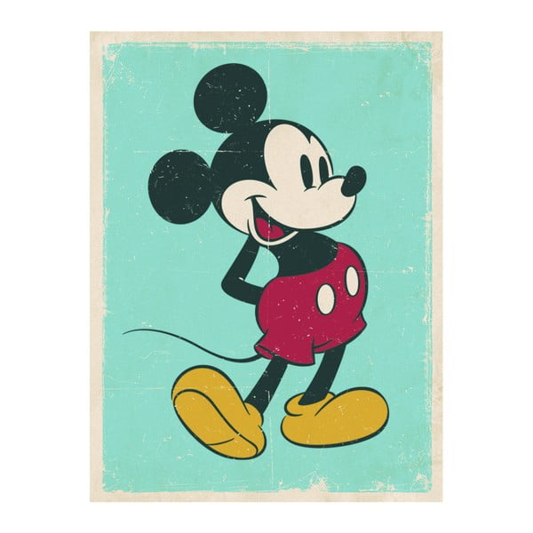 Obraz Pyramid International Mickey Mouse Retro, 30 x 40 cm