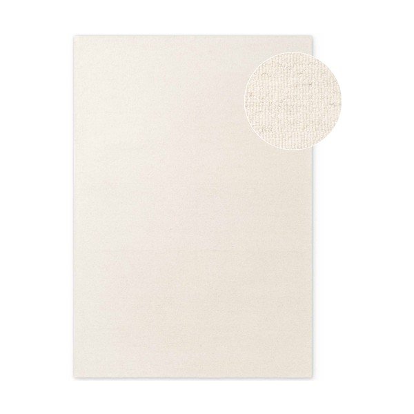 Kreemikas käsitsi kootud villane vaip 160x230 cm Puristic Knots - Elle Decoration