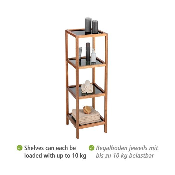 Klaasist vannitoariiul must-puiduvärvi 36x112 cm Fondi - Wenko-image-4