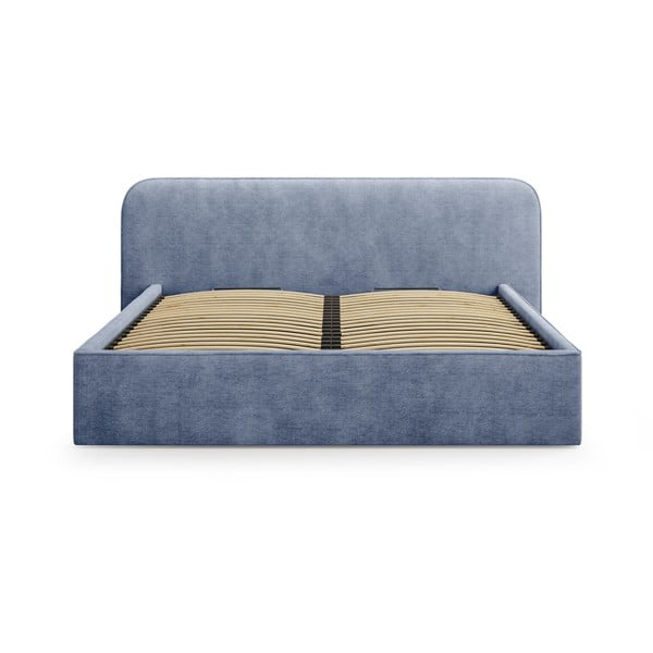 Tumesinine polsterdatud kaheinimesevoodi koos panipaiga ja voodipõhjaga 180x200 cm Elizabeth - Micadoni-image-4