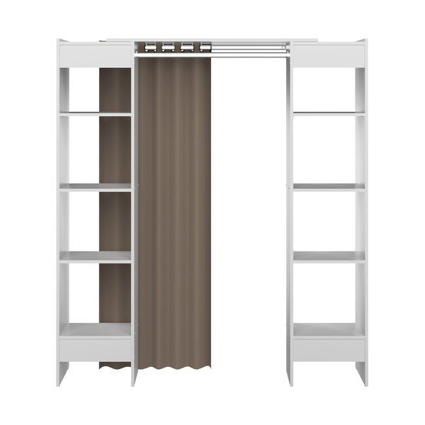 Avatud riidekapp, helepruun-valge 185x182 cm Tom - TemaHome-image-3