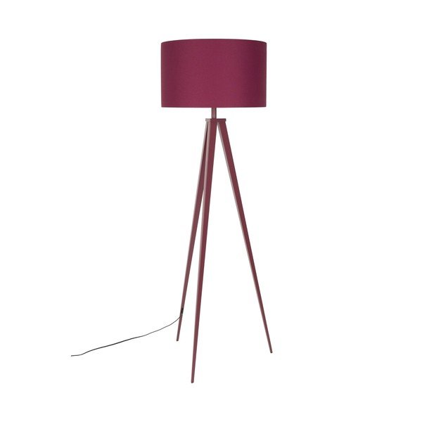 Burgundiapunane põrandalamp tekstiilist varjuga (kõrgus 157 cm) Tripod - Zuiver