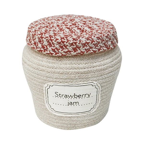 Kreem riidest laste mänguasjakorv ø 20x23 cm Jam Jar - Lorena Canals