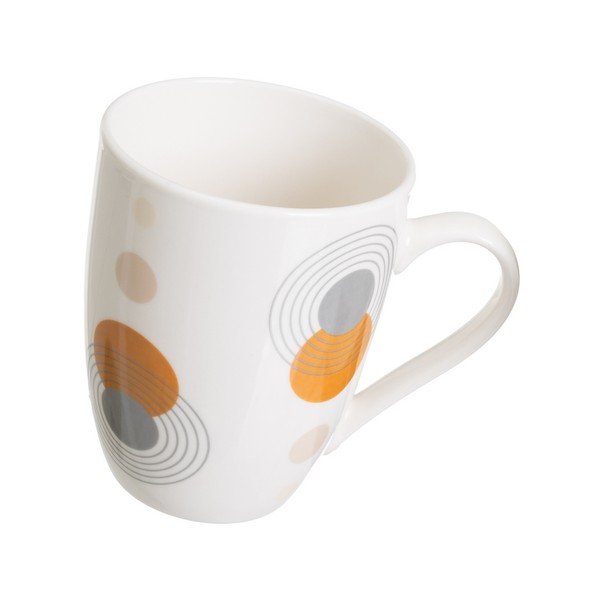 Valged kivikeraamikast tassid 4tk komplektis 350 ml Sunset - Casa Selección-image-1