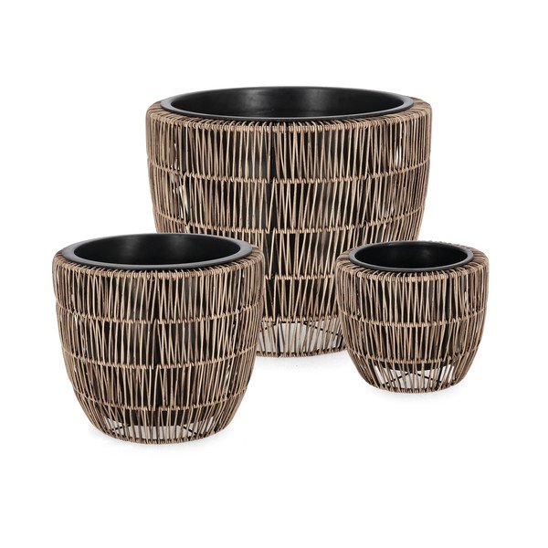 Plastikust/kunstlikust rotangist lillepotid komplektis 3 tk ø 44 cm Ayun - Bizzotto
