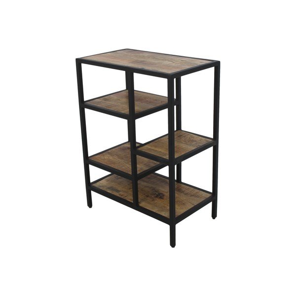 Knihovna z neopracovaného mahagonového dřeva HSM collection Levels, výška 80 cm-image-2