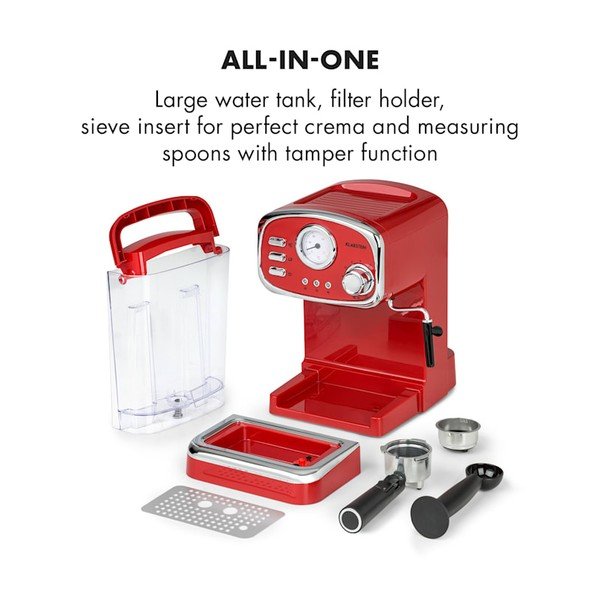 Punane kohvimasin Espressionata Gusto - Klarstein-image-3