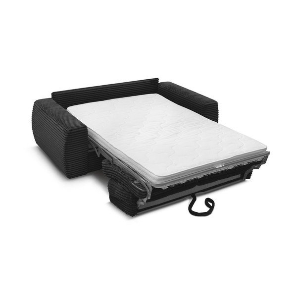 Must kordvelvetist diivan igapäevaseks magamiseks/voodiks 240 cm Hugo - Bobochic Paris-image-4