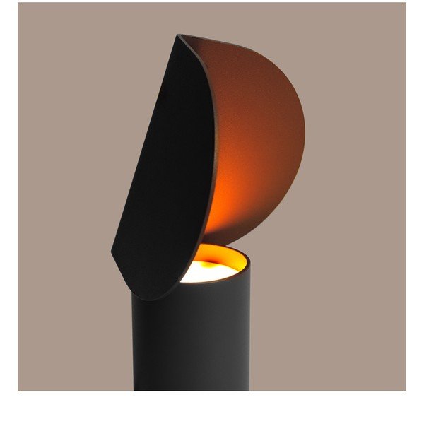 Must alumiiniumist LED-laualamp (kõrgus 15 cm) BISCUIT - Thoro-image-2
