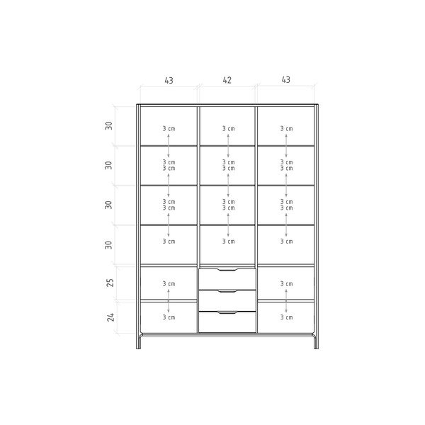 Tammepuidust vitriinkapp 140x188 cm Twig - The Beds-image-4