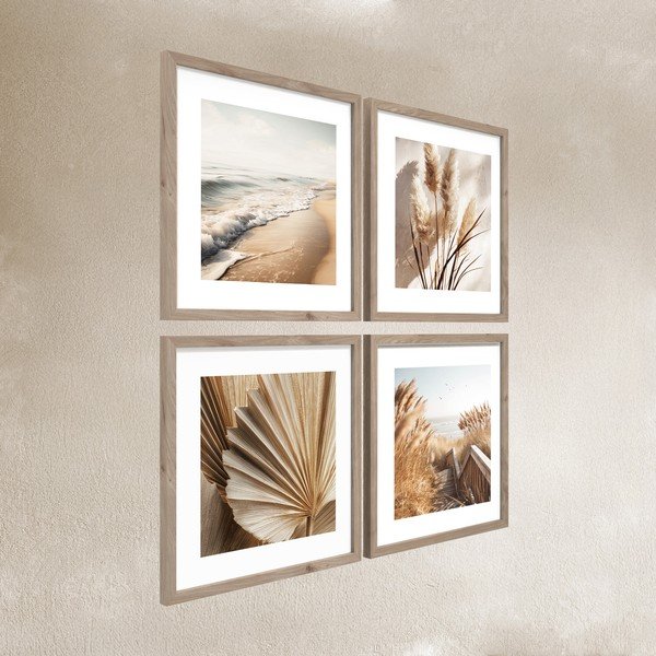 Trükitud pildid 4 tk komplektis koos raamiga 30x30 cm Boho Dreams - Styler-image-3