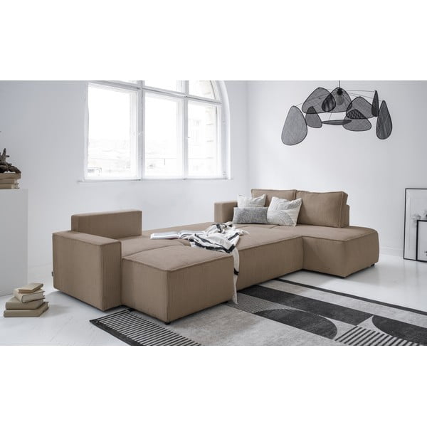 Beež velvetist diivanvoodi Brave Dave - Miuform-image-3