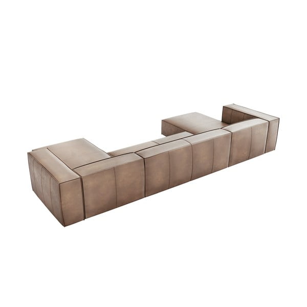 Helepruun nahast nurgadiivan (U-kujuline) Madame - Windsor & Co Sofas-image-3