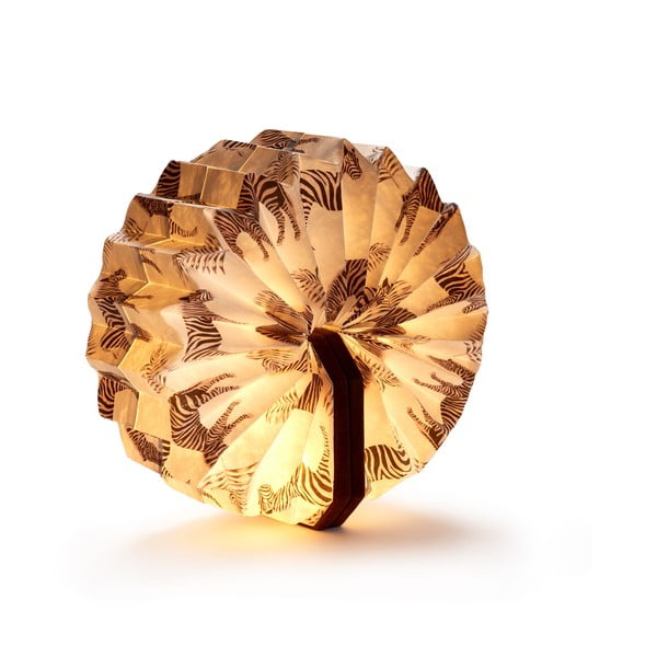 Tumepruun timmitav laualamp (kõrgus 3,5 cm) Velvet Accordion - Gingko