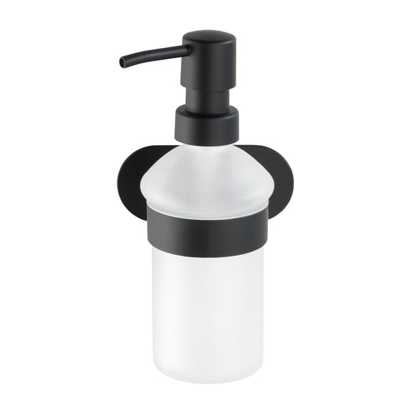 Seinale paigaldatav seebidosaator matt musta roostevabast terasest Turbo-Loc® hoidikuga Orea - Wenko-image-2