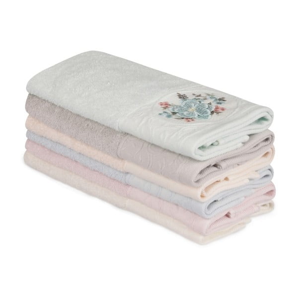 Sada 6 bavlněných ručníků Nakis Lusmo, 30 x 50 cm
