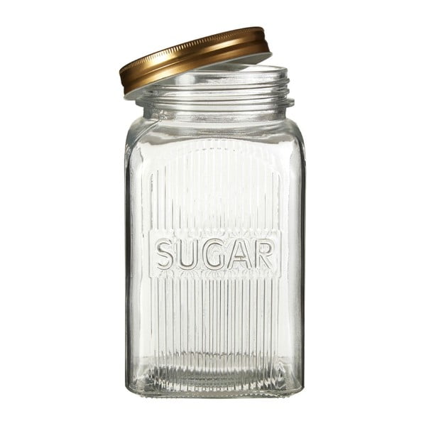 Sada dóz na cukr, kávu a čaj s detailem zlaté barvy Premier Housewares Embossed-image-1