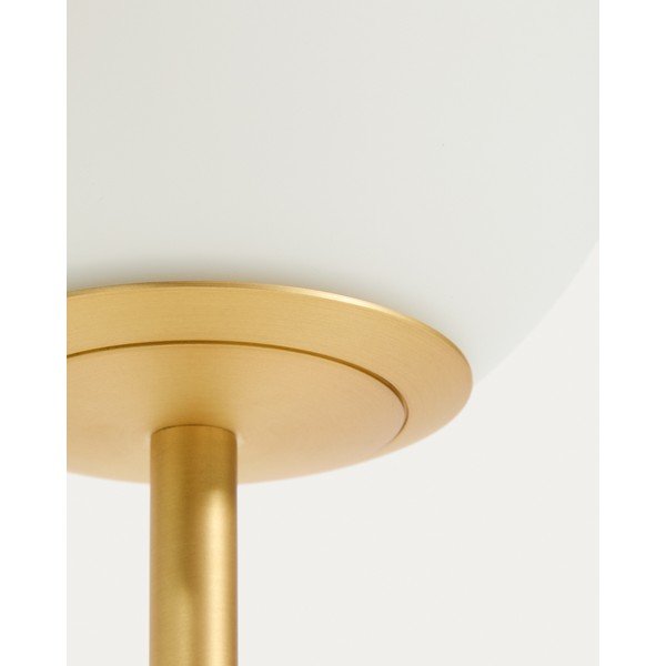 Valge/kuldne laualamp klaasist varjuga (kõrgus 35 cm) Brisia - Kave Home-image-2