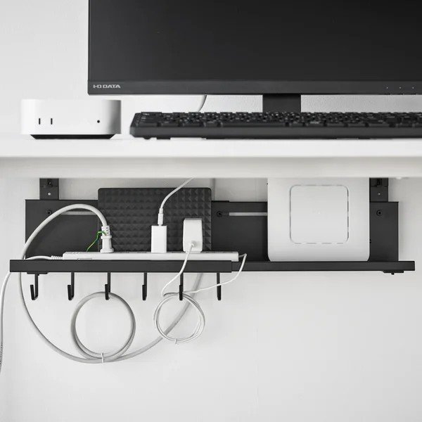 Mustast metallist kaablikorraldaja Smart - YAMAZAKI-image-1