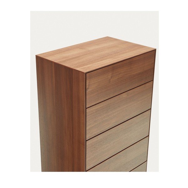 Pähklipuu dekooriga kõrge kapp 60x114 cm Vedrana - Kave Home-image-3