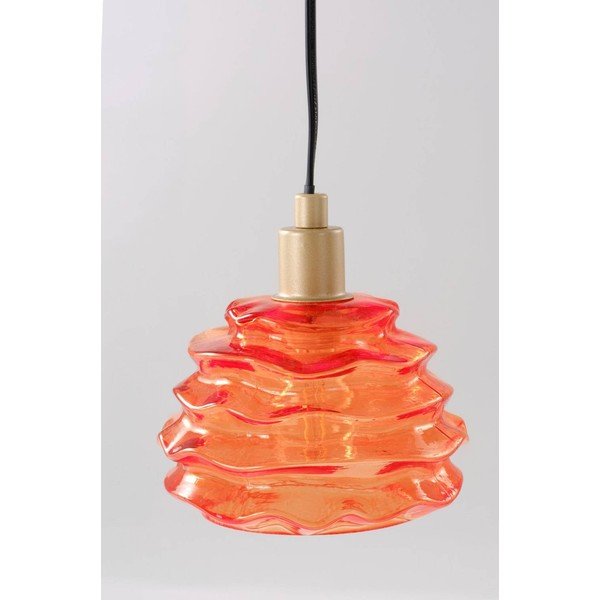 Oranž klaasist ripplamp ø 15 cm Fall - Jotex-image-3