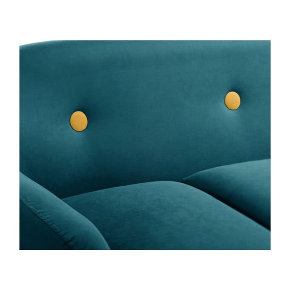 Tyrkysově modrá rohová trojmístná pohovka Scandi by Stella Cadente Maison, pravý roh-image-1