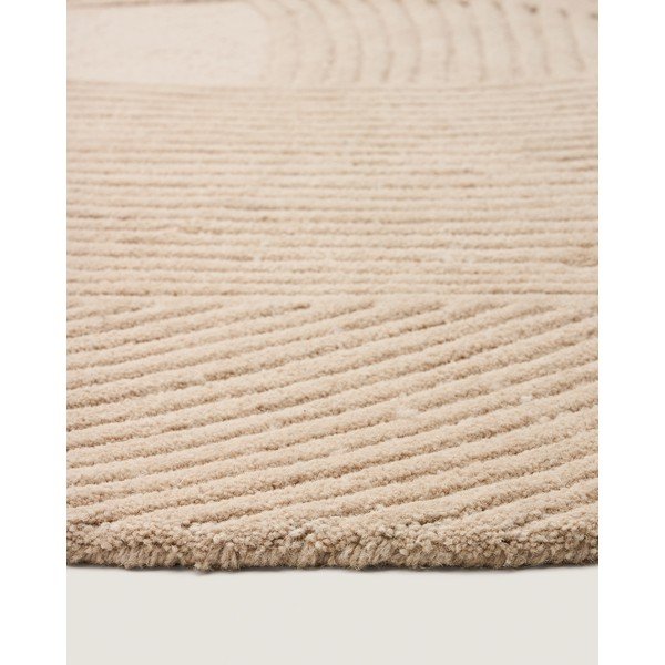 Kreem käsitsi kootud villane vaip 160x230 cm Domm - Kave Home-image-3