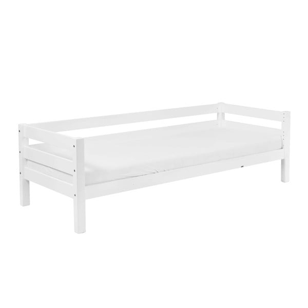 Bílá dětská jednolůžková postel z masivního bukového dřeva Mobi furniture Nina Sofa, 200 x 90 cm