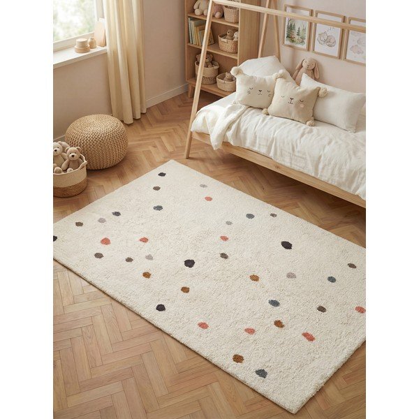 Kreemikas pestav/käsitsi kootud puuvillane lastevaip 140x200 cm Snuggle Pippo - Hanse Home-image-1