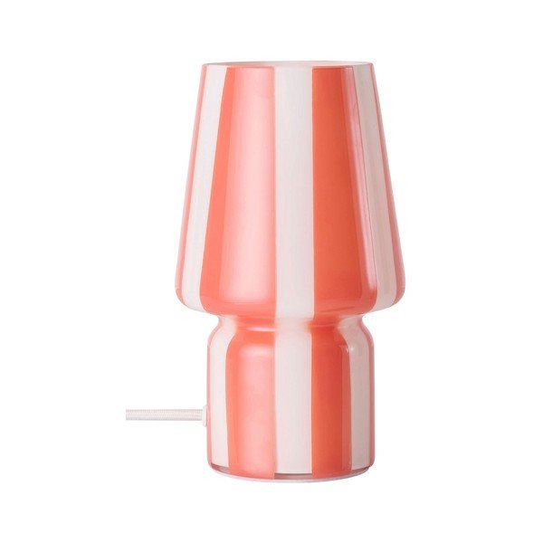 Punane/valge klaasist laualamp (kõrgus 21,5 cm) Carlo - Ellos Home