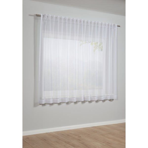 Valge kardin 175x140 cm Voile Uni - Gardinia-image-1
