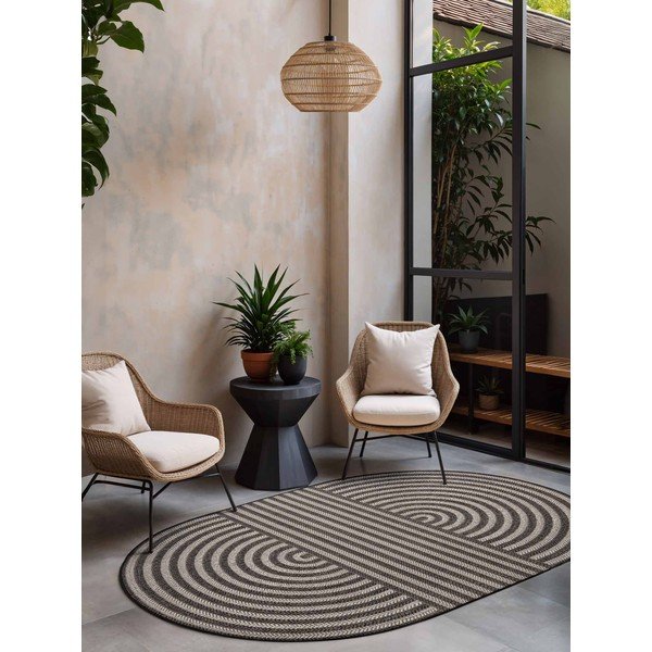 Must/kreemikas sise- ja õuevaip 160x230 cm Haringey Woodfield - Ted Baker-image-1