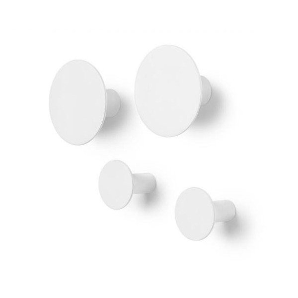 4 valge seinakonksu komplekt Ponto - Blomus