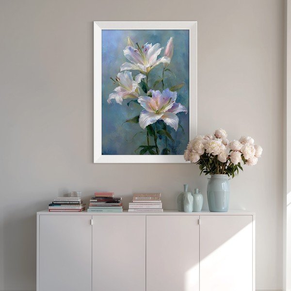 Trükitud pilt raamiga 56x75 cm Lilies - Styler-image-2
