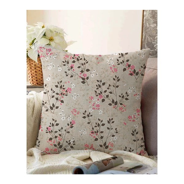 Pruun padjapüürileht puuvillaseguga Bloom, 55 x 55 cm - Minimalist Cushion Covers