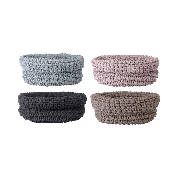 Hall kootud puuvillakorv, ø 38 cm - Blomus-image-2