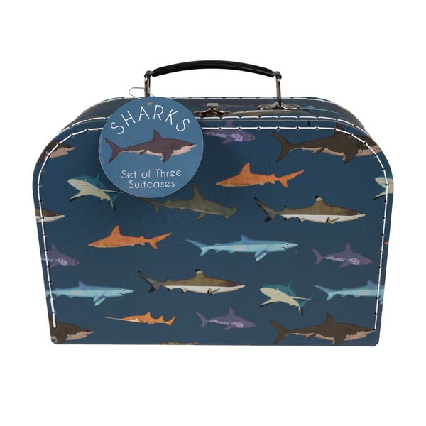 Laste kohvrid 3 komplektis Sharks - Rex London-image-2