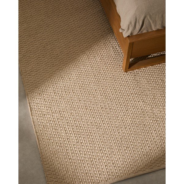 Kreem käsitsi kootud puuvillasegust vaip 160x230 cm Mascarell - Kave Home-image-3