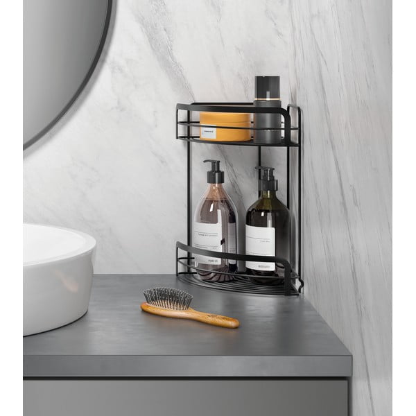 Must nurgas kahetasandiline vannitoa riiul Origin Lava - Metaltex-image-2