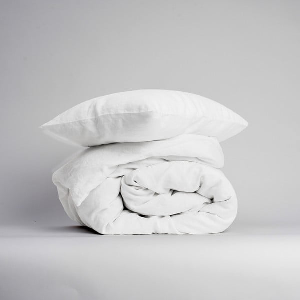 Valge linane üheinimesevoodipesu 140x200 cm - Linen Tales-image-1