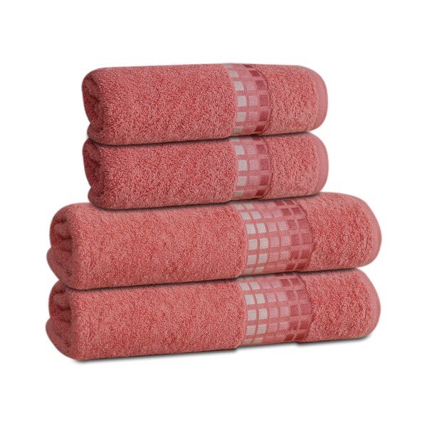 Roosa puuvillane rätik 70x140 cm Darwin - My House-image-2