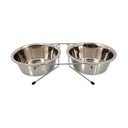 Roostevabast terasest koerakausside komplekt koos alusega, ø 21 cm Dog Fantasy - Plaček Pet Products