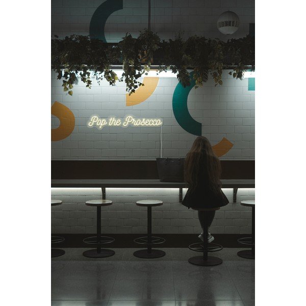 Valge seinalamp Prosecco, 80 x 15 cm Pop the Prosecco - Candy Shock-image-1