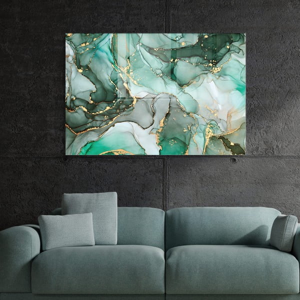 Klaasist maal 100x70 cm Turquoise - Wallity-image-2