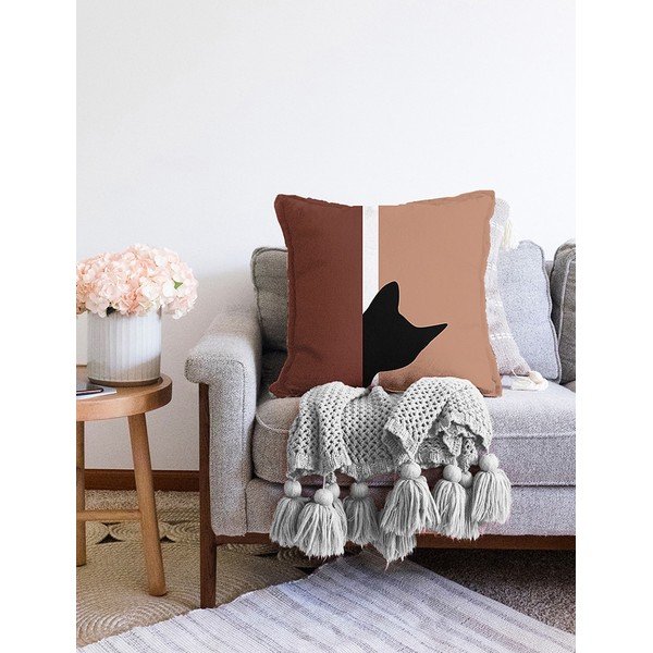 Puuvillasegust padjapüür Kitten, 55 x 55 cm - Minimalist Cushion Covers-image-2