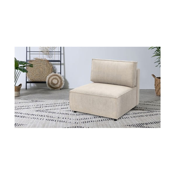 Kreem velvetist diivanimoodul, keskosa  Nihad modular - Bobochic Paris-image-1