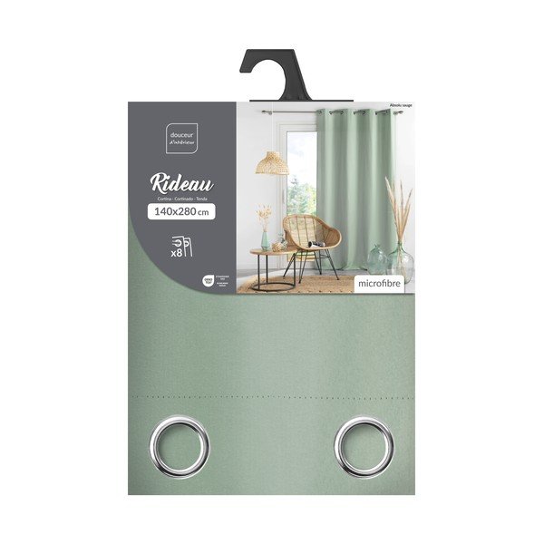 Salveiroheline dimout mikrokiust kardin 140x280 cm Absolu - douceur d'intérieur-image-4